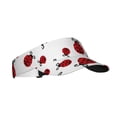 thumbnail image 1 of Daiia Fly Flying Ladybug Pattern Sport Sun Visor Hats Visor Cap Adjustable Empty Top Baseball Cap Cotton Ball Caps for Women and Men, 1 of 7