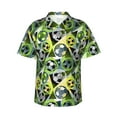 thumbnail image 1 of Daiia Football Doodle Hawaiian Shirt for Men Gentle Cotton Regular Short Sleeve Casual-3X-Large, 1 of 9