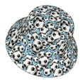 thumbnail image 1 of Daiia Football Soccer Ball Pattern Bucket Hat - Trendy Cotton Sun Hat for Beach, Golf, Fishing - Fun Outdoor Vacation Boonie for Men and Women, 1 of 9