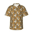 thumbnail image 1 of Daiia Forest Animal Hawaiian Shirt for Men Gentle Cotton Regular Short Sleeve Casual-Medium, 1 of 9