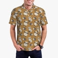 thumbnail image 1 of Daiia Forest Animal Pattern Men’s Polo Shirts,Solid Deck Shirt,Classic Fit, Breathable Cotton Polo for Casual and Sport Wear-X-Large, 1 of 7