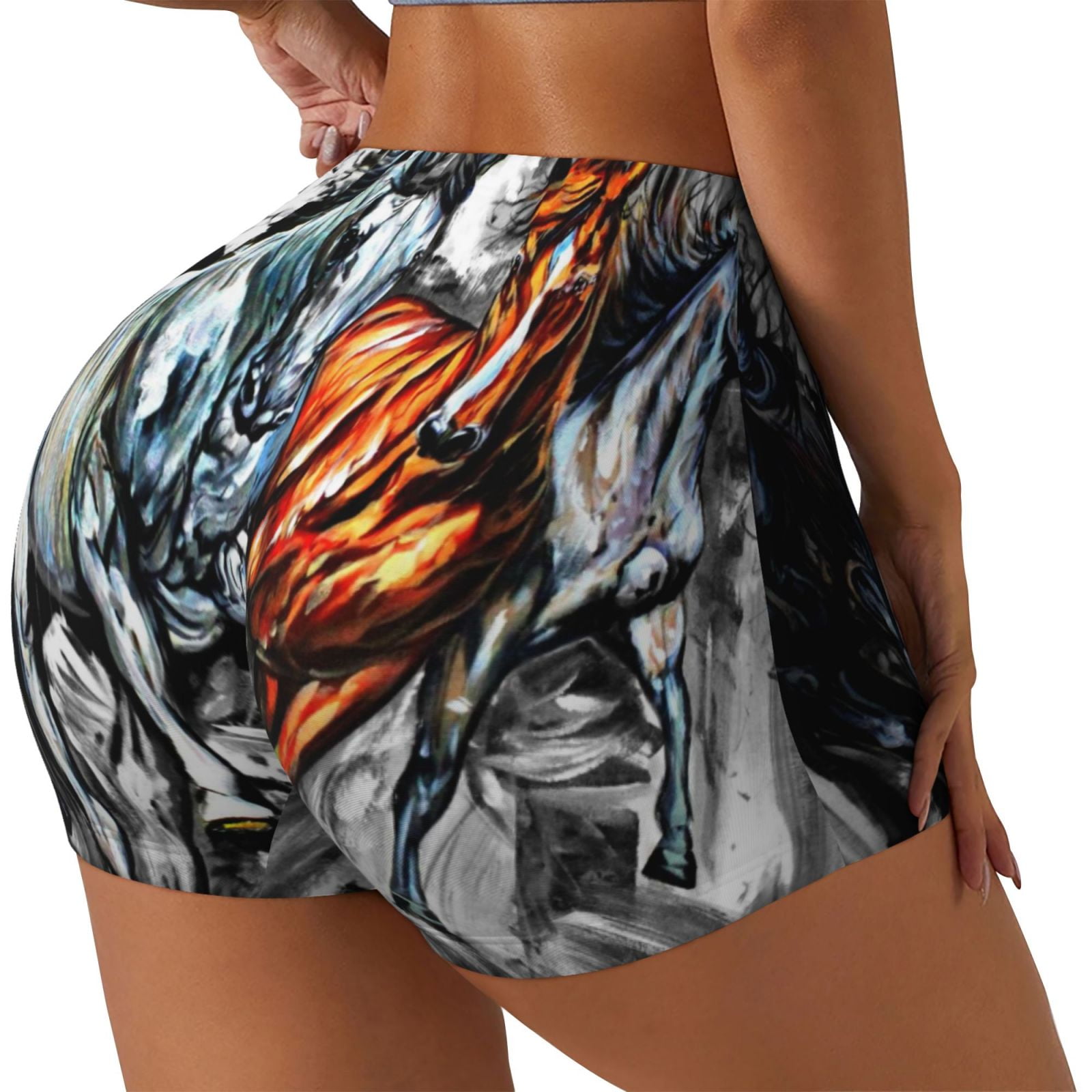 ATHVOTAR 4-Pack Women's Biker Shorts With Pockets - High Waisted Tummy Control Workout Shorts For Yoga & Running - View #13