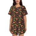 thumbnail image 1 of Daiia Fox In Forest Pattern Womens Pajama Sets Short Sleeve Pajamas for Women Sets Soft Lounge Sets Casual Round Neck Sleepwear PJS-Medium, 1 of 7