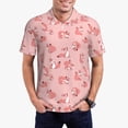 thumbnail image 1 of Daiia Fox Pattern Men’s Polo Shirts,Solid Deck Shirt,Classic Fit, Breathable Cotton Polo for Casual and Sport Wear-, 1 of 7
