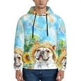 thumbnail image 1 of Daiia French Bulldog Sunflowers Bubbles for Men's Fashion Hoodies & Sweatshirts with Kangaroo Pocket Hooded Sweatshirt Breathable & Moisture Wicking-Small, 1 of 7