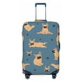 thumbnail image 1 of Daiia French Bulldog Yoga Luggage Cover, Thickened Washable Travel Luggage Covers, Elastic Unique Baggage Covers for 18-20 inch Luggage-Large, 1 of 9