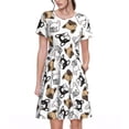 thumbnail image 1 of Daiia French Bulldog3 Print Women's Dresses 2025 Trendy Short sleeve Dresses Casual Baggy Flowy Maxi Sun Dresses, 1 of 6