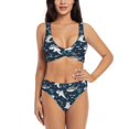 thumbnail image 1 of Daiia Friendly Sharks Women's Bikini Set Two Piece Swimsuit High Waisted Bikini Adjustable Straps Bikini Perfect for Beach, Pool, and Summer Vacation-XX-Large, 1 of 9