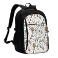 thumbnail image 1 of Daiia Frog and Forest Plants Pattern USB Charging Backpack for Men and Women, Anti-Theft Backpack,Travel Backpack,School Backpack,College Backpack,Laptop Backpack, 1 of 7