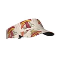 thumbnail image 1 of Daiia Frog Sitting On Mushroom Pattern Sport Sun Visor Hats Visor Cap Adjustable Empty Top Baseball Cap Cotton Ball Caps for Women and Men, 1 of 7