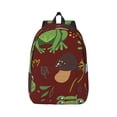 thumbnail image 1 of Daiia Frogs and Mushrooms Vintage Canvas Backpack for Men and Women ,Hiking Backpack,Travel Laptop Bag for School,Large Capacity Backpack, 1 of 1