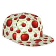 thumbnail image 1 of Daiia Fruit Apples print Flat Bill Hats Flat Brim Trucker Cap Baseball Cap Adjustable Classic Low Profile Hat Unconstructed Plain Cap, 1 of 9
