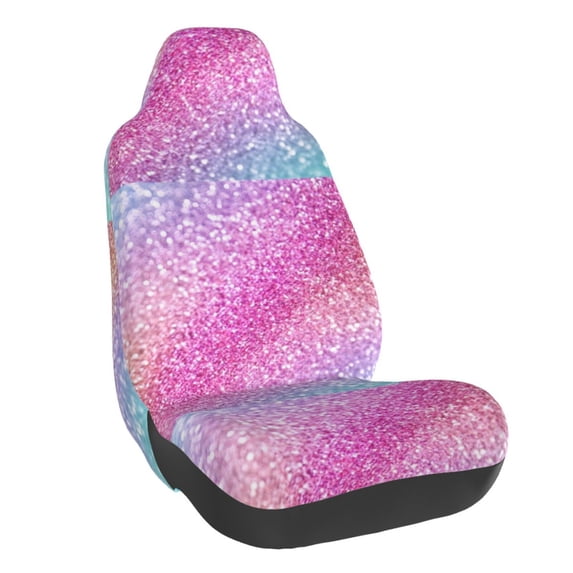 Daiia Fun Rainbow Pink Printed Car Seat Cover - Waterproof & Sweatproof - Universal Fit, Machine Washable, Non-Slip - Seat Protector for Car, Truck, SUV, Van (1 Pack)