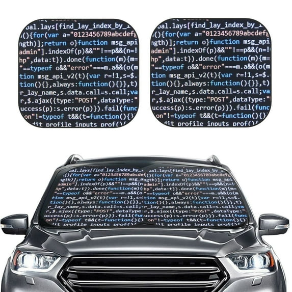 Daiia Function Source Code 2PCS Car Windshield Sun Shade, Foldable Sun Shield for Car Front Window, Auto Sun Blocker Visor Protector Universal for Truck SUV Pickup-Medium
