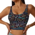 thumbnail image 1 of Daiia Function Source Code1 Printed Women's Sports Bra, Breathable Activewear Bra with U-Back Design and Removable Pads, Comfortable and Supportive for Yoga, Workout-Medium, 1 of 8