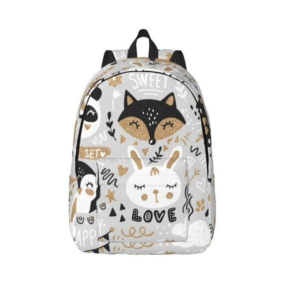 Daiia Funny Animals Series Vintage Canvas Backpack for Men and Women ,Hiking Backpack,Travel Laptop Bag for School,Large Capacity Backpack