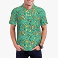 thumbnail image 1 of Daiia Funny Animals in Jungle Pattern Men’s Polo Shirts,Solid Deck Shirt,Classic Fit, Breathable Cotton Polo for Casual and Sport Wear-Small, 1 of 7