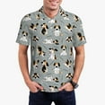 thumbnail image 1 of Daiia Funny Beagle Active Dog Pattern Men’s Polo Shirts,Solid Deck Shirt,Classic Fit, Breathable Cotton Polo for Casual and Sport Wear-X-Large, 1 of 9