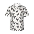thumbnail image 1 of Daiia Funny Chicken Hawaiian Shirt for Men Gentle Cotton Regular Short Sleeve Casual-3X-Large, 1 of 9