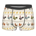 thumbnail image 1 of Daiia Funny Chicken Men's Underwear Boxer Briefs, Cotton Stretch Moisture-Wicking Underwear-Large, 1 of 9