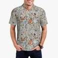 thumbnail image 1 of Daiia Funny Chicken Pattern Men’s Polo Shirts,Solid Deck Shirt,Classic Fit, Breathable Cotton Polo for Casual and Sport Wear-Small, 1 of 9