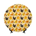 thumbnail image 1 of Daiia Funny Chicken Printed Pattern Ceramic Plate Dinner Plates Bone China Decorative Plates with Display Stand Art Ceramic Ornaments for Wall Hanging Decoration-8in, 1 of 6