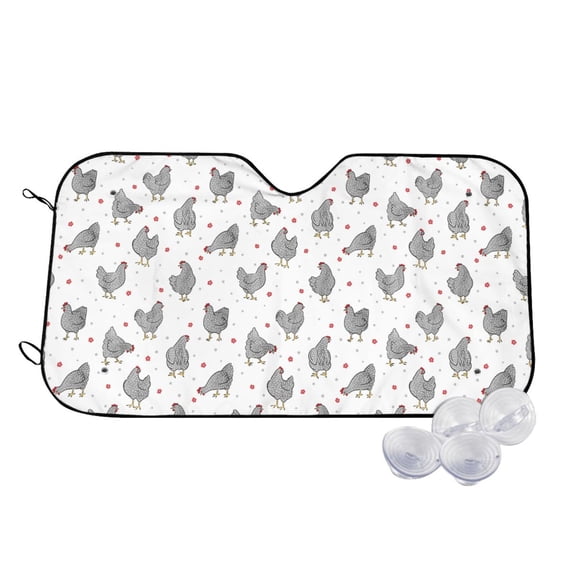 Daiia Funny Chicken Windshield Sun Shade for Car SUV Truck ( ), Car Sun Shade Windshield, Car Shades for Front Windows, Sunshade for Car Windshield