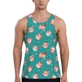 thumbnail image 1 of Daiia Funny Christmas Deer Printed Men's Quick Dry Fit Muscle Tank Top Slim-Fit Tank Workout Tank Top Lightweight Sports Tank Top-4X-Large, 1 of 7