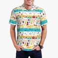 thumbnail image 1 of Daiia Funny Farm Pattern Men’s Polo Shirts,Solid Deck Shirt,Classic Fit, Breathable Cotton Polo for Casual and Sport Wear-XX-Large, 1 of 7
