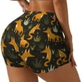 thumbnail image 1 of Daiia Funny Fox by the Field Pattern Women's Workout Shorts Biker Shorts - High Waisted Workout Spandex Tummy Control Gym Running Yoga Shorts-Medium, 1 of 8