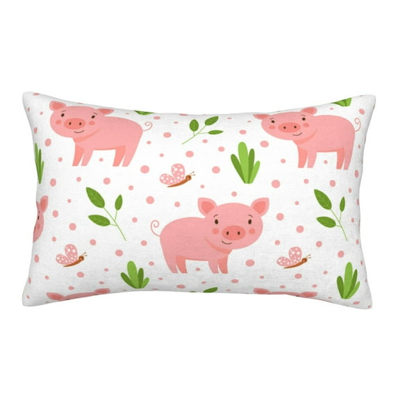 Daiia Funny Little Pigs Bedding Waterproof Pillow Protector Zippered Queen – Bed Bug Proof Pillow Encasement-14"x20"