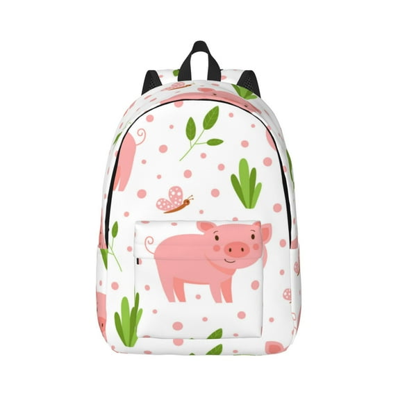 Daiia Funny Little Pigs Vintage Canvas Backpack for Men and Women ,Hiking Backpack,Travel Laptop Bag for School,Large Capacity Backpack