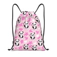thumbnail image 1 of Daiia Funny Panda Draws A Heart Pattern Drawstring Backpack, Gym Bag, Lightweight Backpack, Water-Resistant Bag Travel Sports Backpack, Fitness Bag, Yoga Bag-Small, 1 of 6