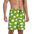 thumbnail image 1 of Daiia Funny Sheep Doing Yoga Mens Woven Stretch Pajama Short,Short Pajama Pants-Small, 1 of 7