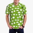 thumbnail image 1 of Daiia Funny Sheep Doing Yoga Pattern Men’s Polo Shirts,Solid Deck Shirt,Classic Fit, Breathable Cotton Polo for Casual and Sport Wear-Small, 1 of 7