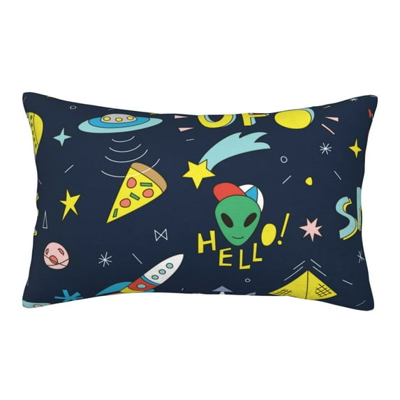 Daiia Funny Spaceships Bedding Waterproof Pillow Protector Zippered Queen – Bed Bug Proof Pillow Encasement-14"x20"