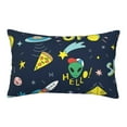 thumbnail image 1 of Daiia Funny Spaceships Bedding Waterproof Pillow Protector Zippered Queen – Bed Bug Proof Pillow Encasement-16"x24", 1 of 9