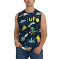 thumbnail image 1 of Daiia Funny Spaceships Printed Men's Tank Tops,Casual Soft Sleeveless Gym Muscle Shirts Bodybuilding Tee-Medium, 1 of 8