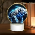 thumbnail image 1 of Daiia Futuristic Blue Light White Tiger Pattern Acrylic Night Light, LED Touch Light, Bedroom Night Light, Soft Glowing Lamp Perfect Gift for Mother's Day, Birthday, or Christmas, 1 of 9