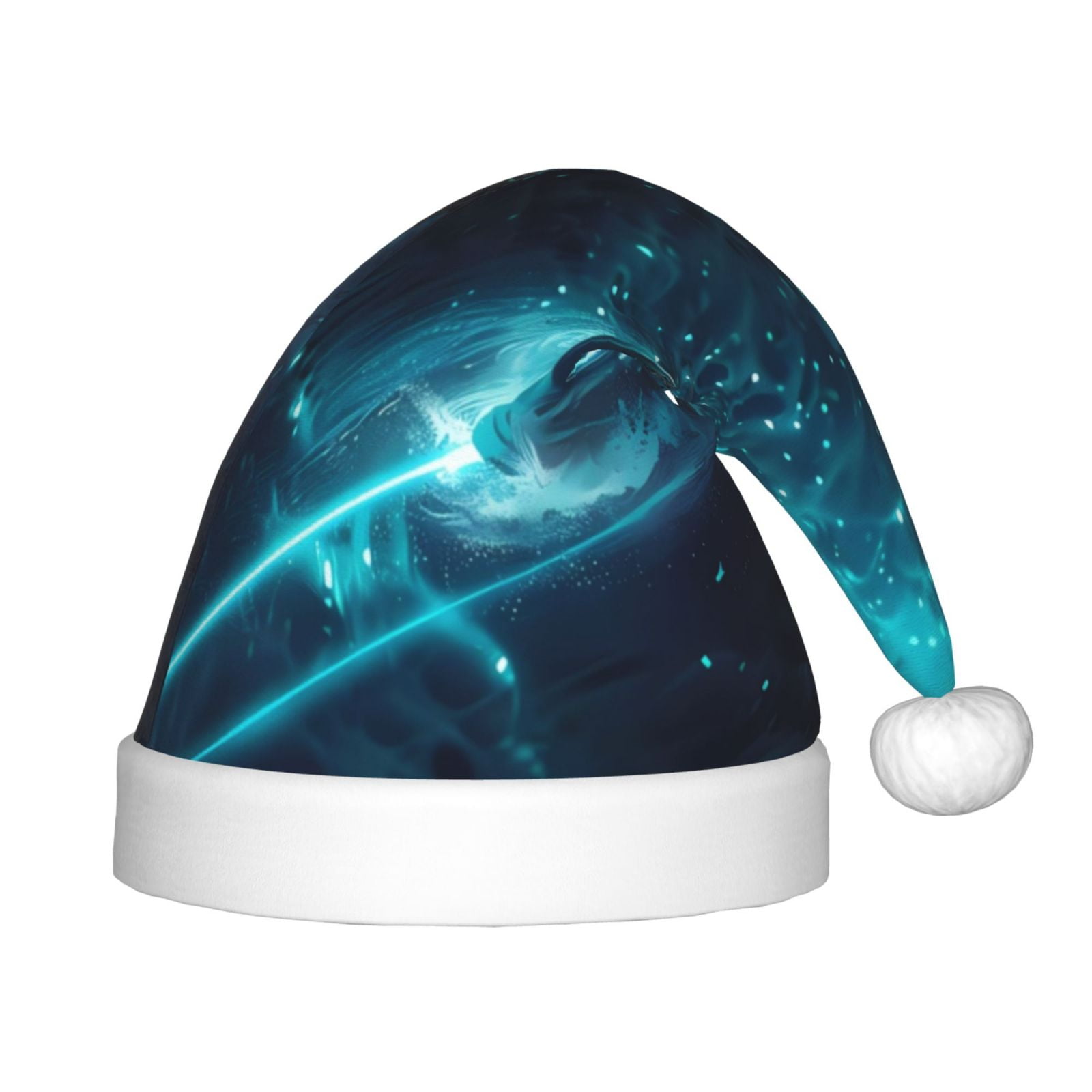 Daiia Futuristic Jet Ski Adventure Print Christmas Knitted Beanie Hat