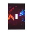 thumbnail image 1 of Daiia Futuristic Red And Blue Bird Pattern Decorator Wall Plate Child Safe Outlet Cover, Switch and Outlet Covers,Size 1-Gang 5.0" x3.0" , Polycarbonate Thermoplastic-Style T, 1 of 6