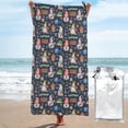 thumbnail image 1 of Daiia Garden Gnomes Pattern Quick Dry Towel, Super Absorbent Travel Towel with Hanging Loop & Carabiner, Lightweight Compact Fast-Drying Microfiber Towel-31.5"x63", 1 of 8