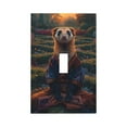 thumbnail image 1 of Daiia Garden Meditating Weasel Pattern Decorator Wall Plate Child Safe Outlet Cover, Switch and Outlet Covers,Size 1-Gang 5.0" x3.0" , Polycarbonate Thermoplastic-Style T, 1 of 6