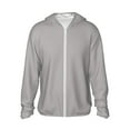 thumbnail image 1 of Daiia Gary UPF 50+ Sun Protection Hoodie Jacket Lightweight Long Sleeve Sun Shirt for Women Men with Pocket Hiking Outdoor-Large, 1 of 9