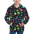 thumbnail image 1 of Daiia Geometric 1980s Styled for Boys Fashion Hoodies & Sweatshirts with Kangaroo Pocket,Hooded Sweatshirt for Kid, Breathable& Moisture Wicking-X-Large, 1 of 6