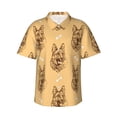 thumbnail image 1 of Daiia German Shepherd Dog Hawaiian Shirt for Men Gentle Cotton Regular Short Sleeve Casual-Large, 1 of 9