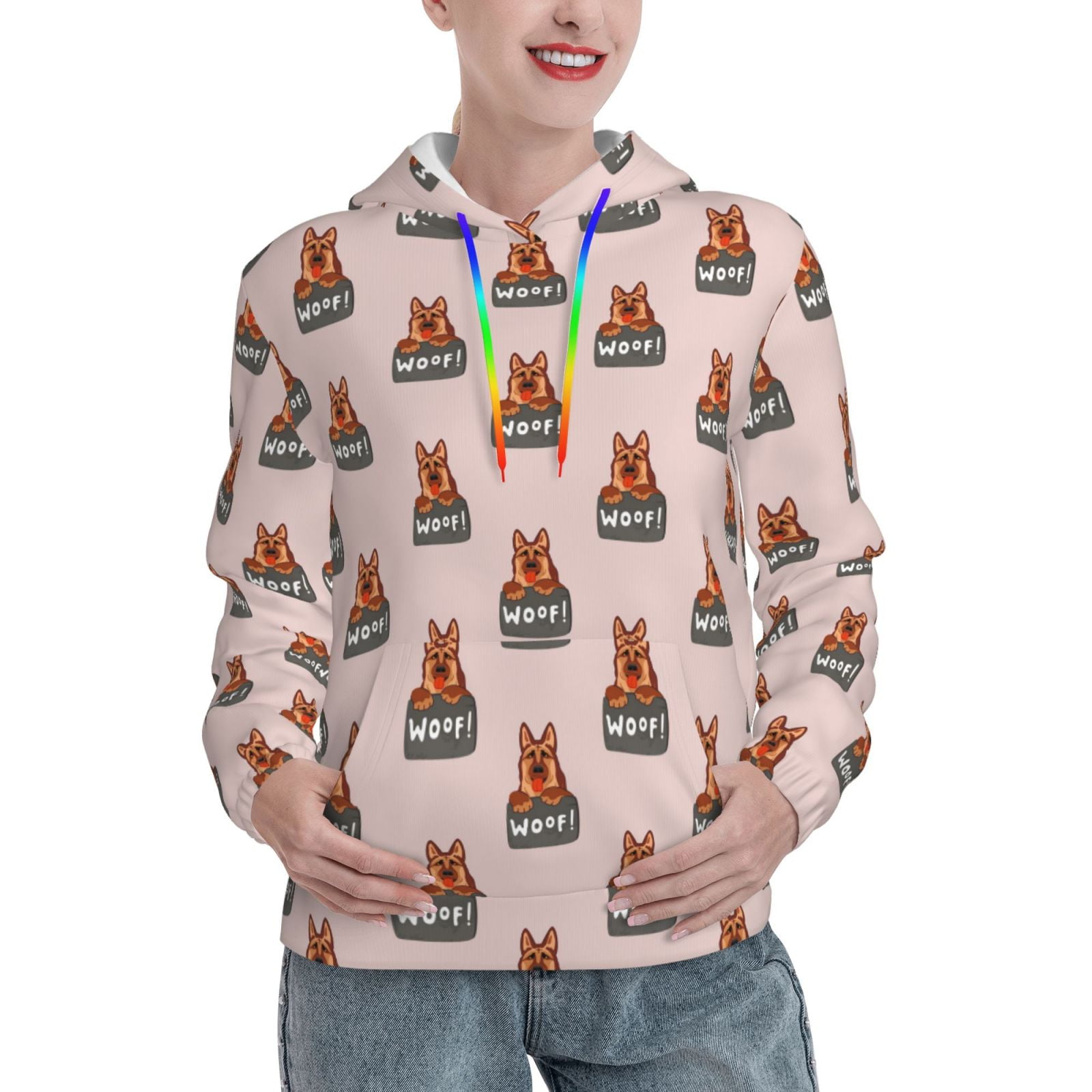 German Shepherd Pattern Print Women's Sweatshirt