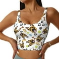 thumbnail image 1 of Daiia German Shepherd Dog Printed Women's Sports Bra, Breathable Activewear Bra with U-Back Design and Removable Pads, Comfortable and Supportive for Yoga, Workout-Large, 1 of 8