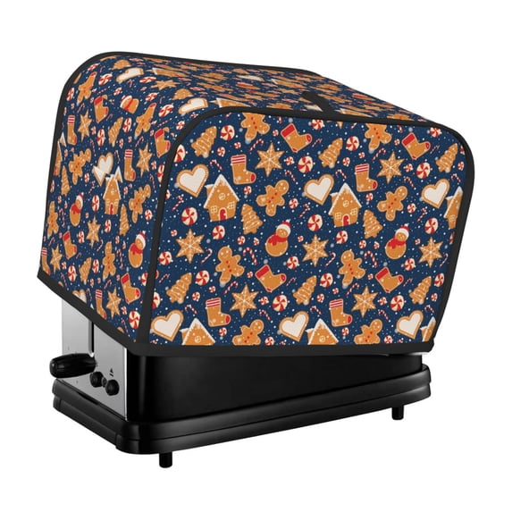 Daiia Gingerbread Delights Pattern 2 slice Toaster Cover, Toaster Appliance Dust-proof Cover For Kitchen Small Appliance Dust Cover and Fingerprint Protection
