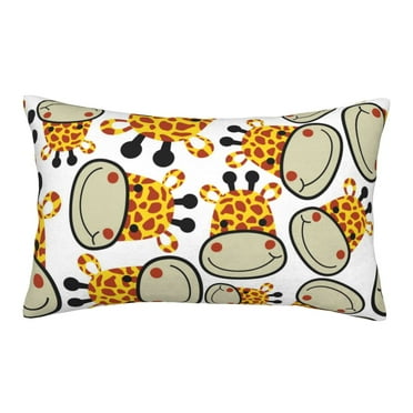 Daiia Giraffes Head Bedding Waterproof Pillow Protector Zippered Queen – Bed Bug Proof Pillow Encasement-14"x20"